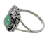 Turquoise And Silver Flower Jewelry Ring Size 6 VX57169